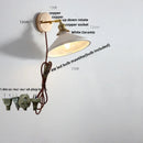 GobekUsa Ceramic LED Wall Lights with Pull Chain Switch for Bathroom Mirror