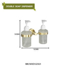 GobekUsa Brushed Gold Bathroom Pendant Set: Toilet Brush Holder, Paper Holder, Towel Bar & More
