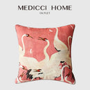 GobekUsa Dancing Crane Decorative Cushion Cover: High Grade French Retro Pillow Case 45x45cm