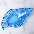 GobekUsa Electroplated Crystal Glass Dish Plate Saucer with Sea Features