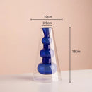 GobekUsa Double Glazing Stained Glass Vase Hydroponic Terrarium Home Decor Floral Arrangement