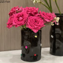 GobekUsa Gemstone Ceramic Vase: Desk Decor, Floral Arrangement, Room Aesthetic