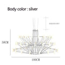 GobekUsa Luxe Iron Wire Round LED Chandelier for Living & Dining Room