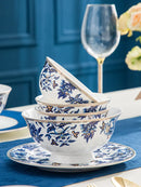 GobekUsa Blue Lotus Dinnerware & Tea Set