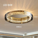 GobekUsa Crystal LED Ceiling Chandelier Dimmable Luxury Modern Room Decor Bedroom Light