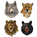 GobekUsa Animal Head Wall Hanger: Decorative Resin Wildlife Hook Rack Statue