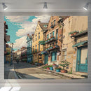 GobekUsa Love Street Landscape Wall Hanging Tapestry for Bedroom Decor