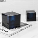 GobekUsa Crystal Cube Ornaments Clear Glass Sculpture Desk Decoration Geo Graded Square