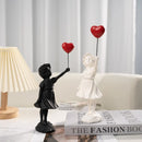 GobekUsa Banksy Girl Balloon Sculpture Figure for Modern Interior Decor