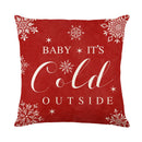 GobekUsa Christmas Santa Claus Linen Pillowcase - Sofa Cushion Cover, Decorative Living Room Pillow Cover