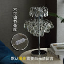 GobekUsa Crystal Table Lamp: Nordic Luxury LED Touch Dimming, Modern Bedroom Bedside Lighting