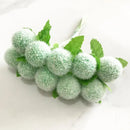 GobekUsa Green Plant Flower Cherry Stamen Berries Bundle for DIY Decor and Gifts