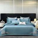 GobekUsa Jacquard Embroidery Egyptian Cotton Satin Bedding Set with Elastic Sheet