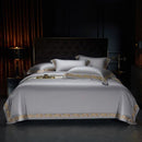 GobekUsa Luxe Gold Embroidery 1400TC Egyptian Cotton Queen King Bedding Set