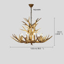 GobekUsa Antler LED Chandeliers: Creative Retro Resin Pendant Lamps for Home & Hospitality Lighting
