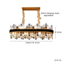 GobekUsa Crystal Leather Chandelier | Modern LED Lustres for Living Room & Dining Room