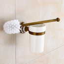 GobekUsa Bronze Bathroom Hardware Set - Shelf, Towel Rack, Toilet Brush Holder, Soap Dish