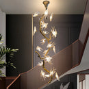 GobekUsa Bird Crystal Glass Branch Chandelier for Living Room, Bedroom, Hotel