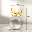 GobekUsa Geometric Butterfly Crystal Ball Home Decor Figurine
