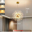 Modern Dandelion Starburst Pendant Light In Chrome