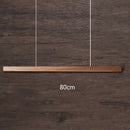 GobekUsa Black Walnut Dining Pendant Light: Simple Log Strip Design for Dining Room, Office