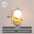 GobekUsa Frosted Glass Ball LED Wall Lamp for Corridor, Aisle, and Bedroom