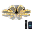 GobekUsa Crystal Ceiling Fan: LED Remote Control Chandelier for Bedroom & Living Room