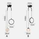 GobekUsa Glass Starry LED Pendant Lights for Nordic Bedroom Chandelier