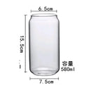 GobekUsa Can-Shaped Aesthetic Drinking Glasses Set with Lid and Straw