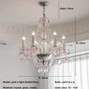 GobekUsa Blue Crystal Chandelier: Luxury E14 Pendant Lights for Living Room and Bedroom