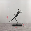 GobekUsa Golden Man Dancing Crystal Ball Acrobatic Sculpture Figure for Home Decor
