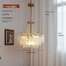 GobekUsa Clear Glass LED Chandelier: Modern French Style for Living Room, Bedroom, Kitchen.