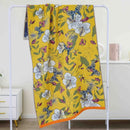 GobekUsa Cotton Bath Towel - Boho Floral Design - Absorbent & Quick Dry - Large Size 80x160cm