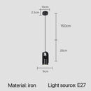 Nordic Adjustable Wood & Iron Pendant Light