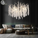 GobekUsa Crystal Branch Chandelier: Elegant LED Ceiling Light for Living/Dining Room & Foyer