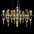 GobekUsa Crystal Chandelier: Luxury Modern Starry Ceiling Light for Living Room, Bedroom, Restaurant