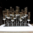 GobekUsa Crystal Glass Cover Candle Holders - Elegant Table Centerpiece for Candlelight Dinners