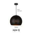 GobekUsa Black Nordic Industrial Pendant Light Chandelier Retro Decor E27 Dining Kitchen Lamp