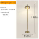 GobekUsa Gray Glass Floor Lamp: Italian Design Minimalist Standing Lighting for Living Room