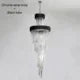 GobekUsa Crystal LED Chandeliers: Luxury Multi-layer Staircase Lighting, Black Stainless Steel