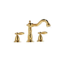 GobekUsa Gold Brass Widespread Bathroom Faucet - Antique Sink Faucets 3 Hole