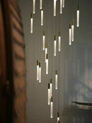 GobekUsa LED Nordic Cylinder Chandelier: Modern Indoor Lighting for Staircase & Decoration