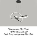 GobekUsa LED Chandelier Light: Modern Aluminum Acrylic Pendant for Dining Room & Restaurant
