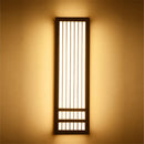 GobekUsa Japanese Wood Wall Lamps LED Acrylic Rectangular Bedside Light for Bedroom