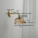 GobekUsa Glass Copper LED Wall Lamp with Knob Switch for Modern Home Decor