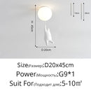 GobekUsa Kids Cartoon Panda Polar Bear Ceiling Light Chandelier for Boys and Girls' Bedroom