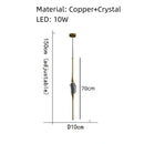 GobekUsa Crystal Wall Sconce Copper Body Light for Bedside, Stair, Foyer, Dining Room
