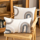 GobekUsa Boho Style Grey Abstract Cushion Cover for Home Decoration