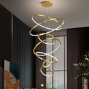 GobekUsa Nordic Home Decor Stair Chandelier Living Room Bedroom Dining Room Lighting
