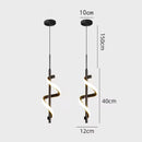 Modern Copper Pendant Light in Black and Gold